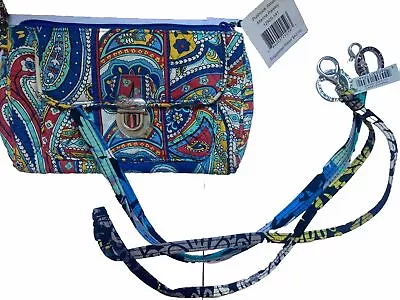 Receive 3 For 1 Price VERA BRADLEY Push Lock Wristlet Marina Paisley 2 Lanyard • $29.99