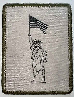 Statue Of Liberty With USA Flag Patch Sublimation Iron-On Handmade New A405 • $4.90