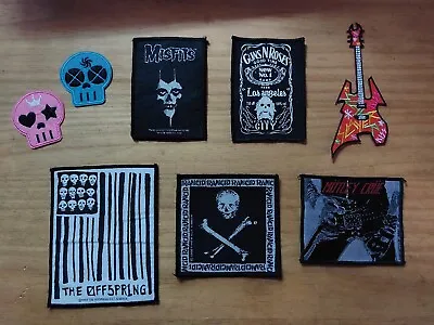 £10 • Buy Rock 'n' Roll And Rock/Metal Bands Sew-On Patches X 8