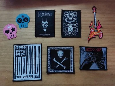 £10 • Buy Rock 'n' Roll And Rock/Metal Bands Sew-On Patches X 8