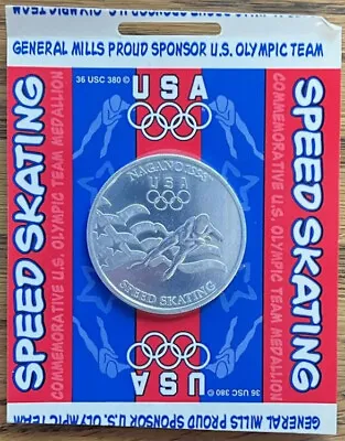 Gen. Mills Commemorative U.S. Olympic Team Medallion Nagano 1998 ~ Speed Skating • $11.89