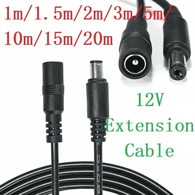 £1.98 • Buy DC Power Supply Extension Cable 12V For CCTV Camera/PSU Lead 1m/2m/3m/5m/10m/15m