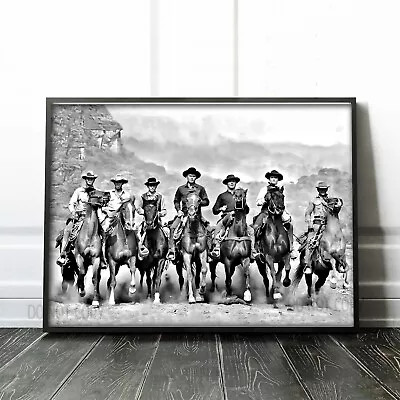 The Magnificent Seven 1960 Movie Steve McQueen Yul Brynner Premium Art Print • $24