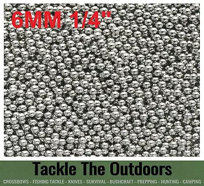 £64.95 • Buy 1/4  6mm Slingshot / Catapult Ammo G1000 Carbon Steel Ball Bearings BB Shot UK