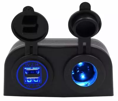 Marine 12V Dual Car-Boat-ATV Cigarette Lighter Socket Splitter USB Charger  • $18.77