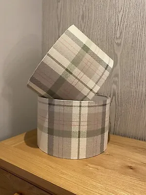 Lampshade In Prestigious Textiles Munro Tartan Green Cream Beige Ceiling Lamp • £21.95