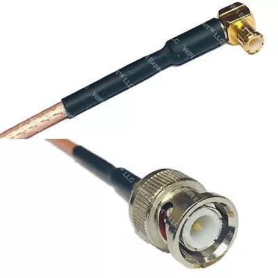 RG316 MCX MALE ANGLE To BNC MALE RF Cable Rapid-SHIP LOT • $9.99