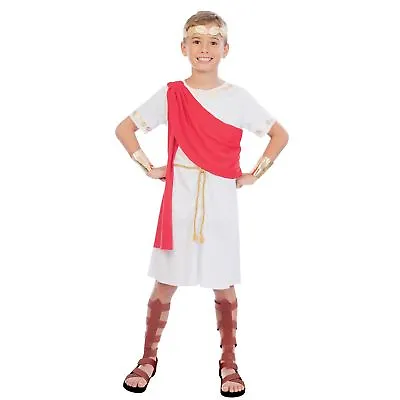 £15.90 • Buy Ancient Greek Toga Boy Ruler Golden Fancy Dress Outfit Costume Boys Book Week