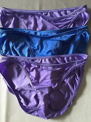 (3) L/7 Vintage Vanity Fair Silky Stretch String Lo Rise Bikini Panties 32  34  • $29