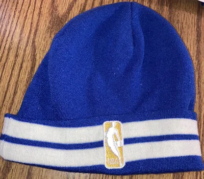 MITCHELL & NESS  Blue NBA Stripe Beanie Winter Hat Adult • $8.99