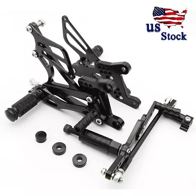 Black For Yamaha YZF R1 2007-2008 Motorcycle Adjust Rear Set Rearsets Footrests • $109.98