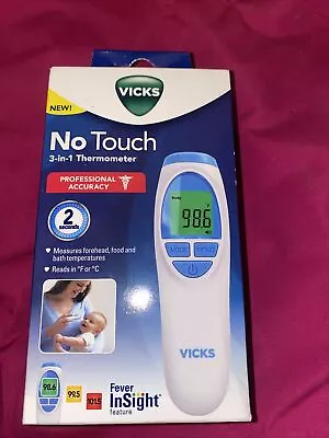 Vicks No-Touch Measures Forehead Food And Bath 3-IN-1 Thermometer • $6.97