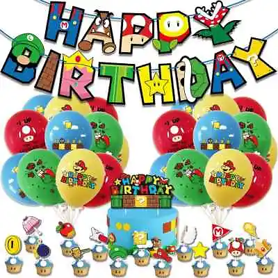 Super Mario Latex Balloons Kids Happy Birthday Banner Party Decor Balloon Movie • $6.20