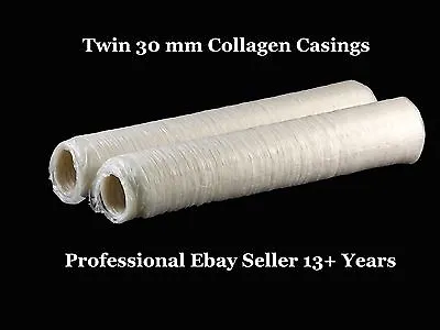$30 • Buy 19.2 Metres - Sausage Skins Casings Collagen 2 X 30 Mm - And 7 E-Books *EXPRESS
