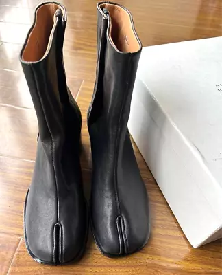 Maison Margiela Leather Tabi Boots Black Size 38 US8 Made In ITALY Used JPN • $640.29