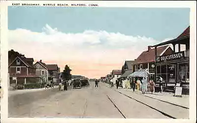 Milford Connecticut CT Myrtle Beach Street Scene Vintage Postcard • $7.46