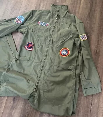 Top Gun M/L Flight Suit Adult Costume Maverick Goose Tom Cruise Halloween • $26