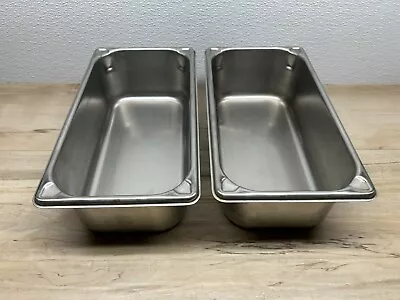 Vollrath Stainless Steel Profecional Kitchen 2 Serving Super Pans II Made In USA • $30