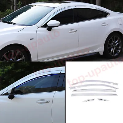 For Mazda 6 2014-2021 Chrome Door Window Visor Vent Shades Sun Rain Guard 6PCS • $167.04