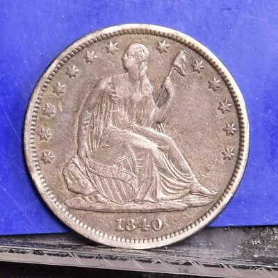 1840 Liberty Seated Half Dollar - XF Details Damaged (#53652-L) • $303
