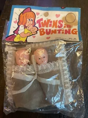 Vintage Twins In Bunting Hong Kong Baby Dolls In Package  • $8