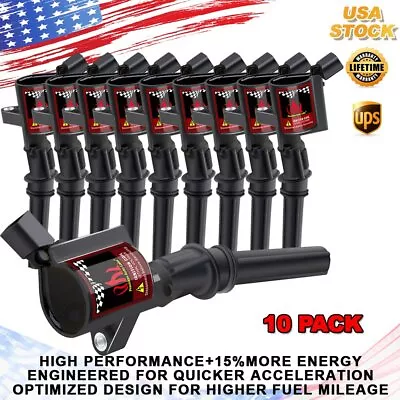 Set Of 10 Ignition Coils DG508 For Ford F150 Expedition 4.6L 5.4L DG508 US Stock • $45.99