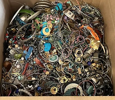12+ Lbs Vintage To Now Extremely Tangled Junk Drawer Jewelry Lot • $39