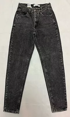 Vintage Calvin Klein Sport Women’s Sz 4 Black High Rise Mom Denim Jeans USA Made • $24.59