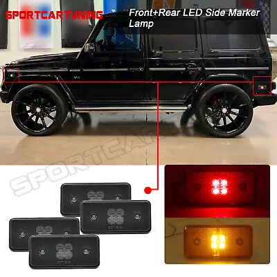 F&R LED Side Marker Lights Smoked For 02-14 Mercedes-Benz W463 G500 G550 G-Class • $59.39