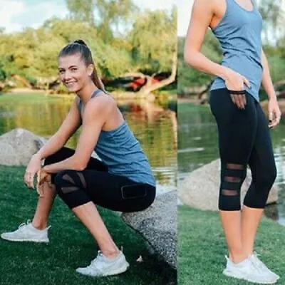 $18.57 • Buy Yoga Leggings Capri Pant Leggins 3/4 High Waist Sport Women Fitness Gym Pants
