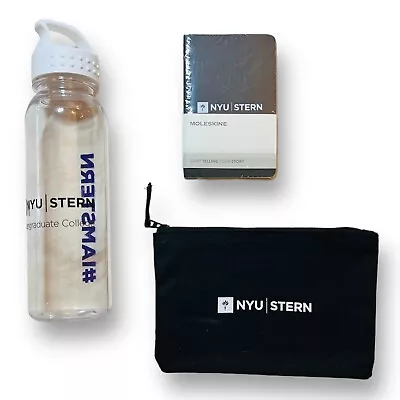 NEW & SEALED MOLESKINE POCKET Notebook + Flat Pouch + Water Bottle NYU Stern • $18