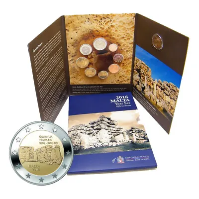 Malta Coins Set 2016 Euro 9 Coins With 2 Euro Ggantija Temple Year Set BU 03070 • $79.99