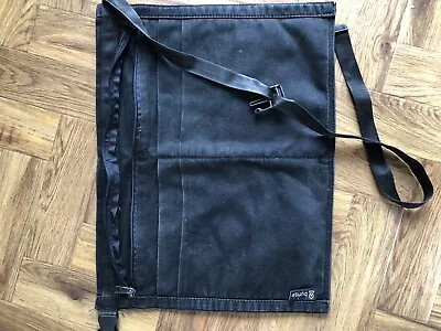 1 X BUNSE 6 Pocket Black Denim Market Trader Money Bag Cash Belt Pocket Pouch • £5