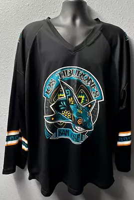 San Jose Sharks Los Tiburones SGA 2017 Hockey Jersey Men's Sz: XL Black - Used • $25.50