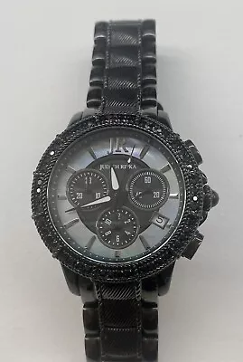 JUDITH RIPKA Black Chronograph Mother Of Pearl Watch Ladies • $79