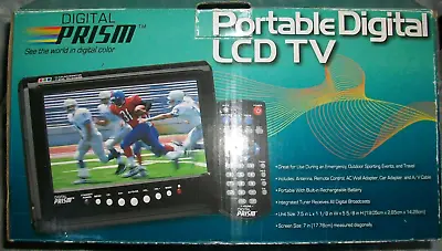 $49.99 • Buy Digital Prism ATSC-710 7-inch Portable Handheld LCD TV W/Box & All Accs.