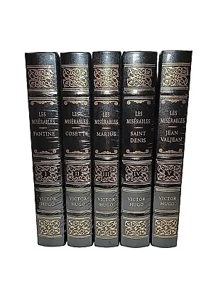 SEALED 5 Vol Easton Press LES MISERABLES By Victor Hugo Deluxe W/Box NEW • $3595