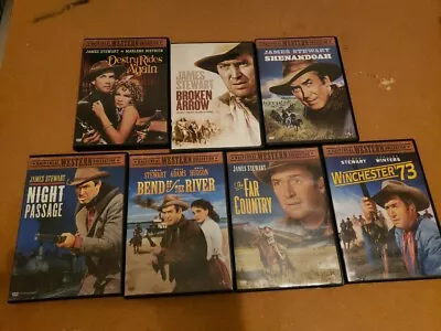 Lot Of 7 James Stewart Dvds Universal Western Collection Shenandoah Bend River • $30