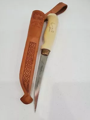  J. Martini Made In Finland Fixed Blade Knife Stainless / Leather Sheath • $28.90