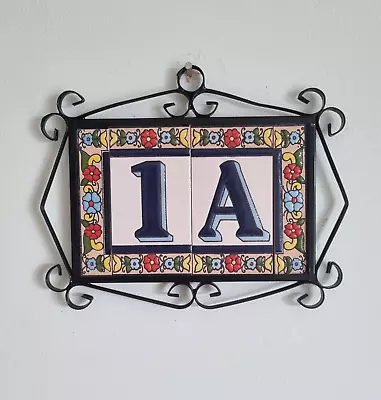 11 X 5.5 Cm Altea Hand-painted Ceramic Number Tiles & Metal Frames • £3.10