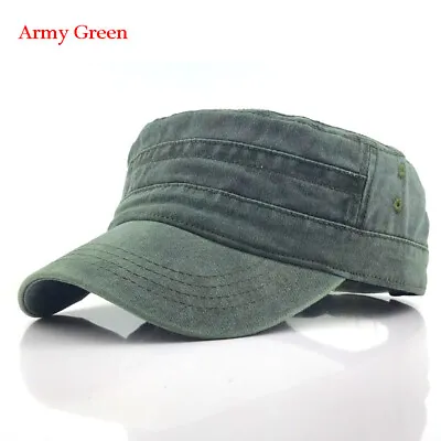 Mens Womens Camouflage Army Hat Camo- Military-Cadet-Combat Fishing-Baseball-Cap • £5.60