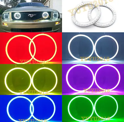 RGB Halo Ring For Ford Mustang GT 05-12 Fog Light LED Angel Eye DRL Lamp • $35.71