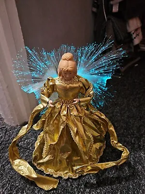 £9.99 • Buy Fibre Optic 12  Colour Changing Gold Christmas Angel.