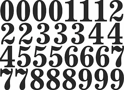 £2.49 • Buy Sticky Vinyl Numbers Stickers Decals Bin Door Office Home Weather Proof Bk & Wt 