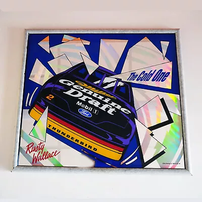 Miller Genuine Draft Rusty Wallace Bar Mirror NASCAR • $35