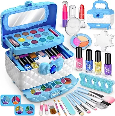 Mozok Kids Makeup Kit For Girl Frozen Theme Real Play Make Up Toys • $18.99