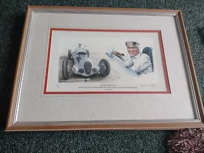 Roland Hunt  Framed Photo Of Rudolf Caracciola In A Mercedes Bend Motor Racing • £45
