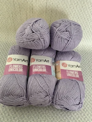 £10.99 • Buy YarnArt Flowers Unicolor  Cotton Mix Knitting/Crochet Yarn 5 X 50g Shade 747