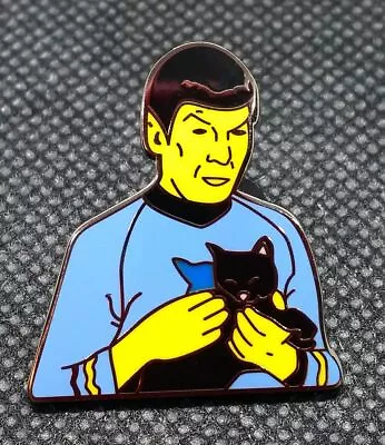 Star Trek Spock With Cat 1  Metal Pin - Original Series - New In Great Condition • $6.99