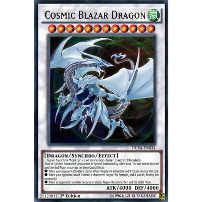 Cosmic Blazar Dragon DUSA-EN034 Yu-Gi-Oh! Card Ultra Rare 1st Edition • £6.95